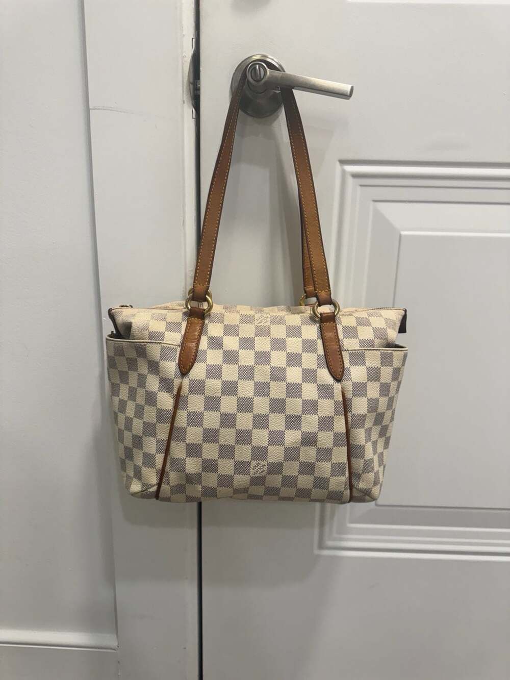 Louis Vuitton Totally PM Damier Azur Tote Shoulder Bag Authentic